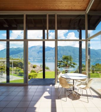 Mimarlık, peyzaj manzaralı iç