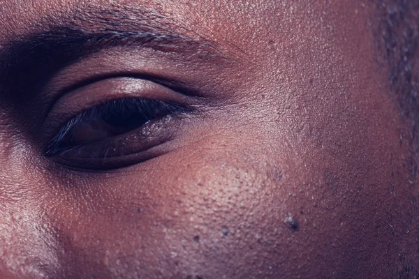 Detail of face of male African — Stock Photo, Image