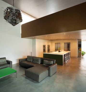 Çimento, iç mekanlar güzel modern ev