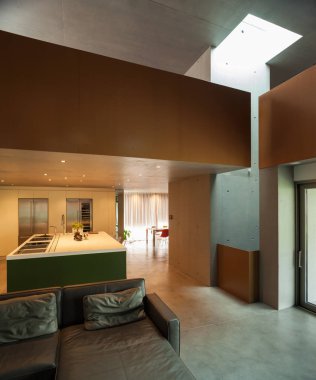 Çimento, iç mekanlar güzel modern ev