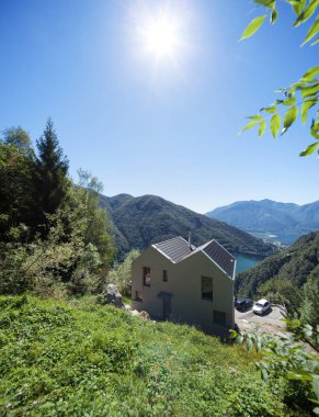 Mimari modern tasarım, villa, gün sahne