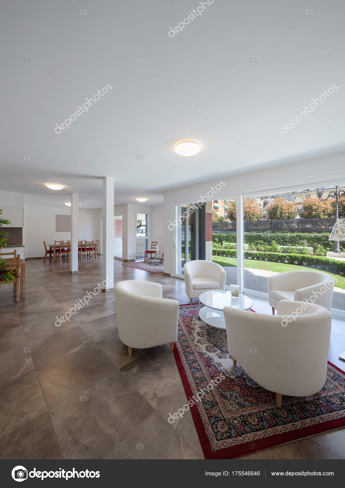 View of modern home interiors stock photo