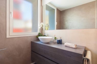 Şık banyo yakın çekim. 