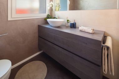 Şık banyo yakın çekim. 