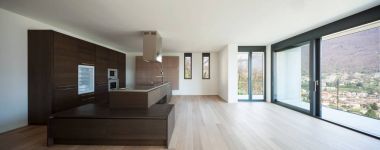 Manzaralı modern mutfak