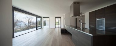 Manzaralı modern mutfak