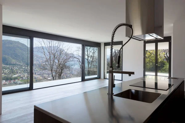 Modern kitchen with view — Stock Photo, Image