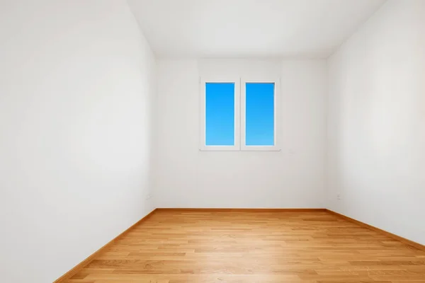 Empty modern apartment, empty spaces and white walls — Stock Photo, Image