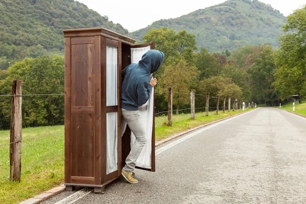 Wooden wardrobe — Stock Photo, Image