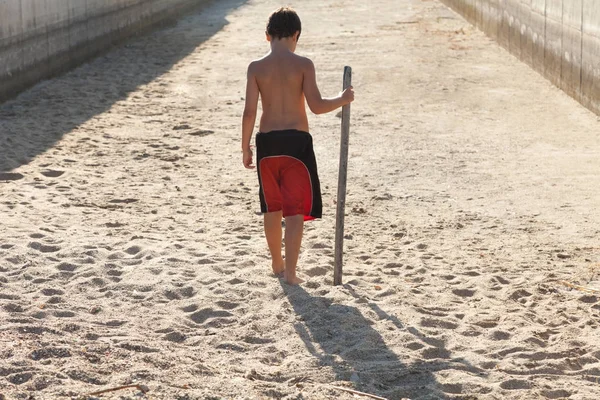 Little boy, rear view — Stock Photo, Image