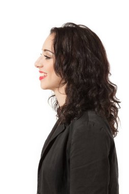 Stüdyoda genç bir kadın