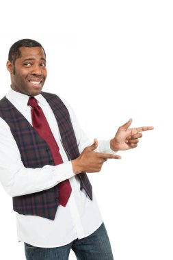 Yakışıklı siyah adamın portresi.