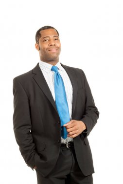 Yakışıklı siyah adamın portresi.