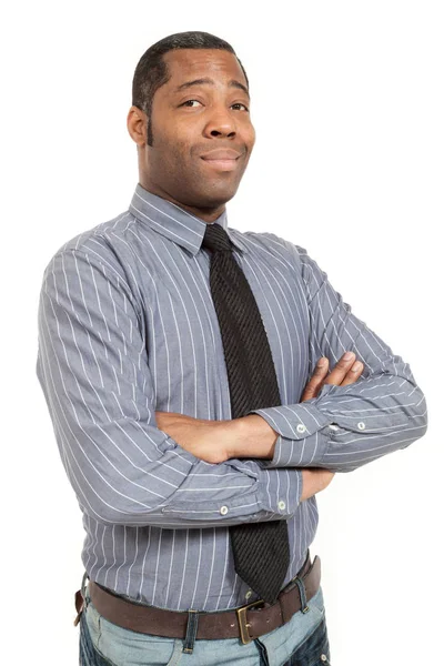 Retrato de homem negro bonito — Fotografia de Stock