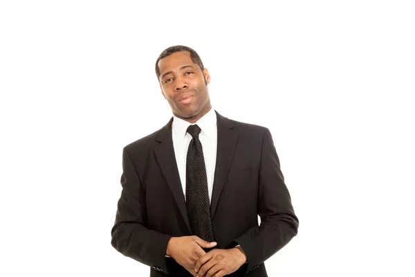 Portret van knappe zwarte man — Stockfoto