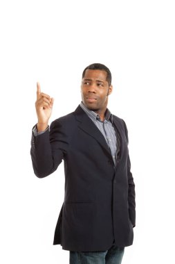 Yakışıklı siyah adamın portresi.