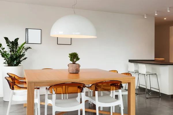 Interieur, eetkamer weergave — Stockfoto