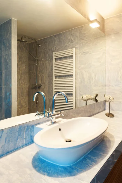 Interni, bagno blu — Foto Stock