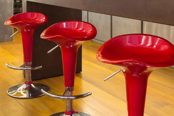 Interior, red stools — Stock Photo, Image