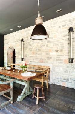 Yemek odası. rustik mobilya