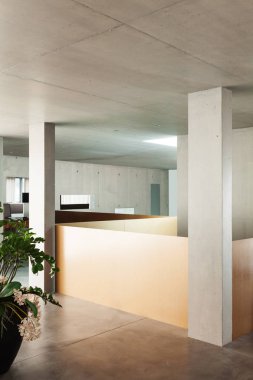  iç house, beton duvar