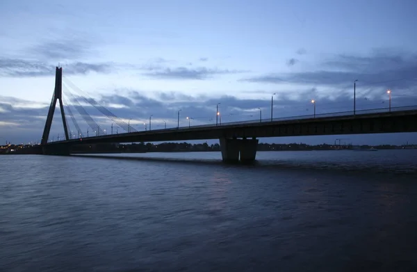 Nádherný most v Rize litvia — Stock fotografie