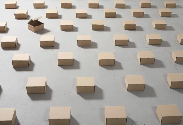 Pakowanie pudełka geometrii — Zdjęcie stockowe