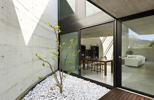 Modern house in cement — Stock Photo, Image