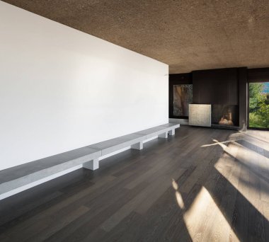 Ev, boş oda ile parke zemin