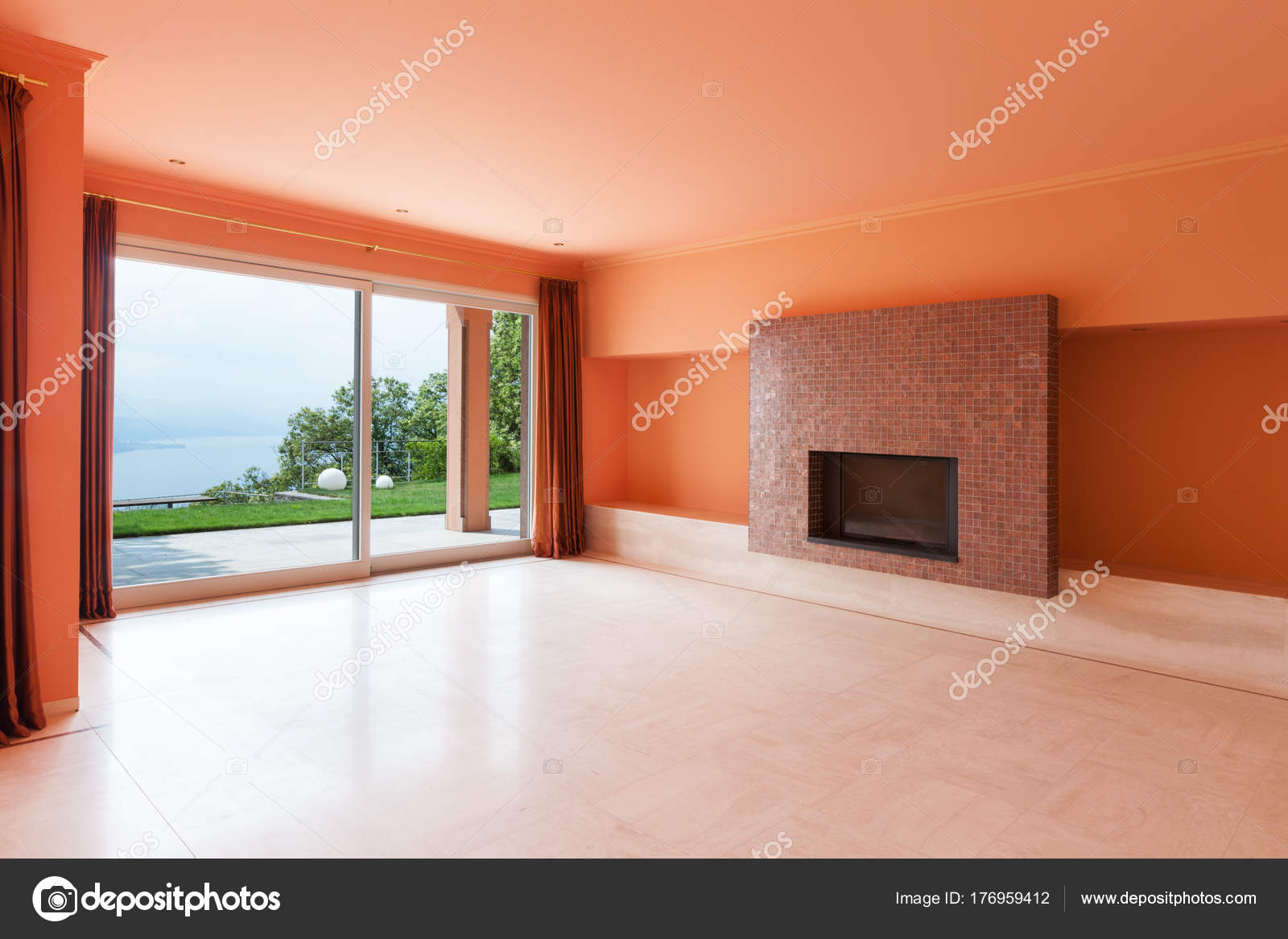 Interieur, Villa, leere Wohnzimmer — Stockfoto © Zveiger #176959412 Interieur, Villa, leere Wohnzimmer — Stockfoto © Zveiger #176959412