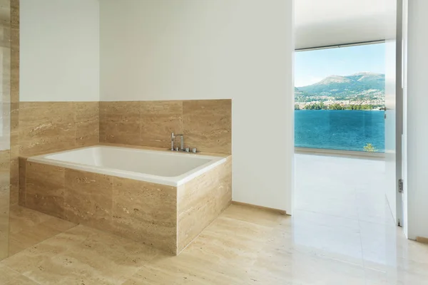 Bathroom, marble floor — Stock Photo, Image