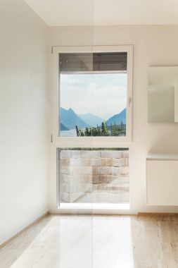 güzel modern banyo, mermer zemin