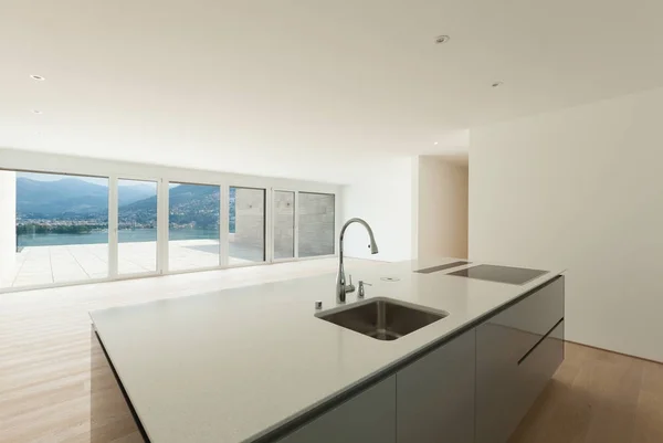 Bel Appartement Vide Vue Cuisine Moderne — Photo