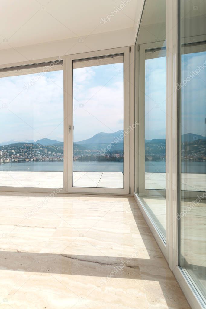 Beautiful penthouse, empty living room