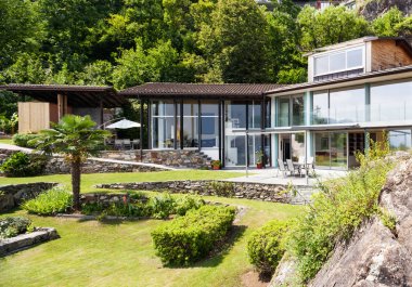 dağ evi, modern mimari, açık