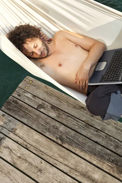 Portrait of a young man in outdoor — Stock Photo, Image