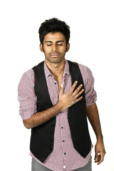 Young man photo studio portrait — Stock Photo, Image