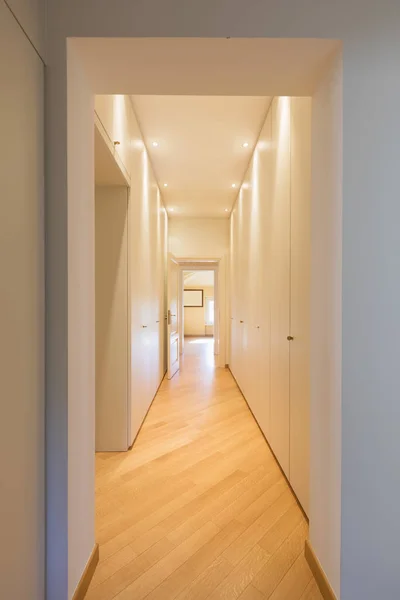 Modern corridor with wardrobes — Stock Photo, Image