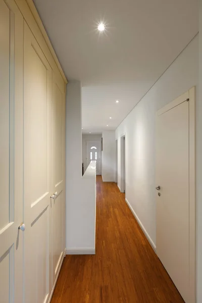 クローズ アップ廊下や寄木細工の床 — ストック写真