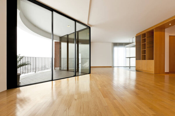 красивый пустой просторный интерьер
 