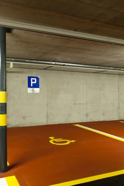 New Underground Parking Disable — Stock Photo, Image