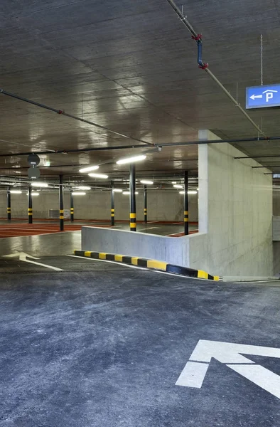 Nowy Parking Podziemny Wpis — Zdjęcie stockowe