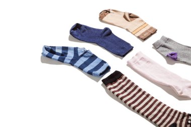 eski çorap, beyaz zemin üzerine izole