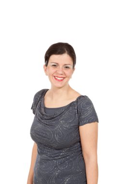 Beyaz arka plandaki kadın