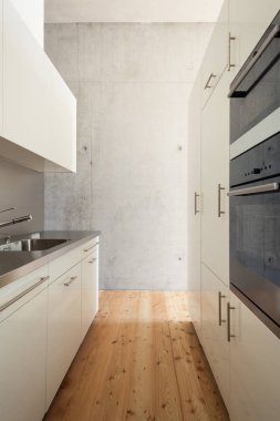 modern mimari tasarım, dağ ev, mutfak