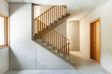 Mimari modern tasarımı, iç ev, merdiven 