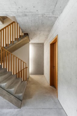 Mimari modern tasarımı, iç ev, merdiven 