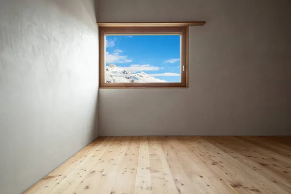 Montanha em casa, vista para o quarto — Fotografia de Stock