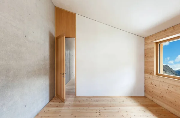 Arquitectura Diseño Moderno Casa Montaña Habitación Con Ventana — Foto de Stock
