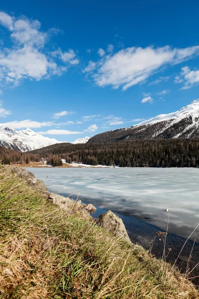 Beautiful Mountain Landscape Lake Ice — Stock Photo, Image